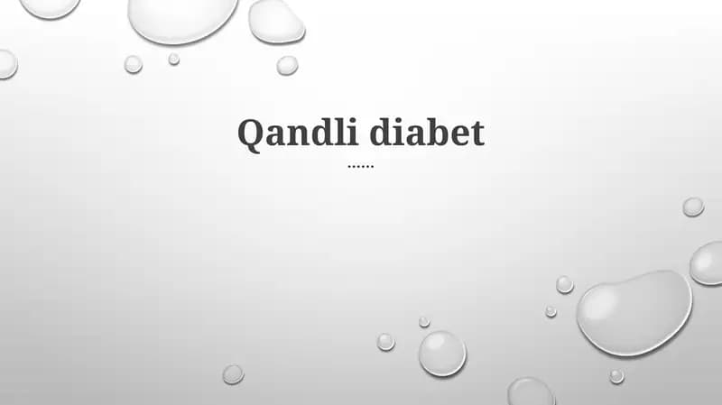 Qandli diabet
