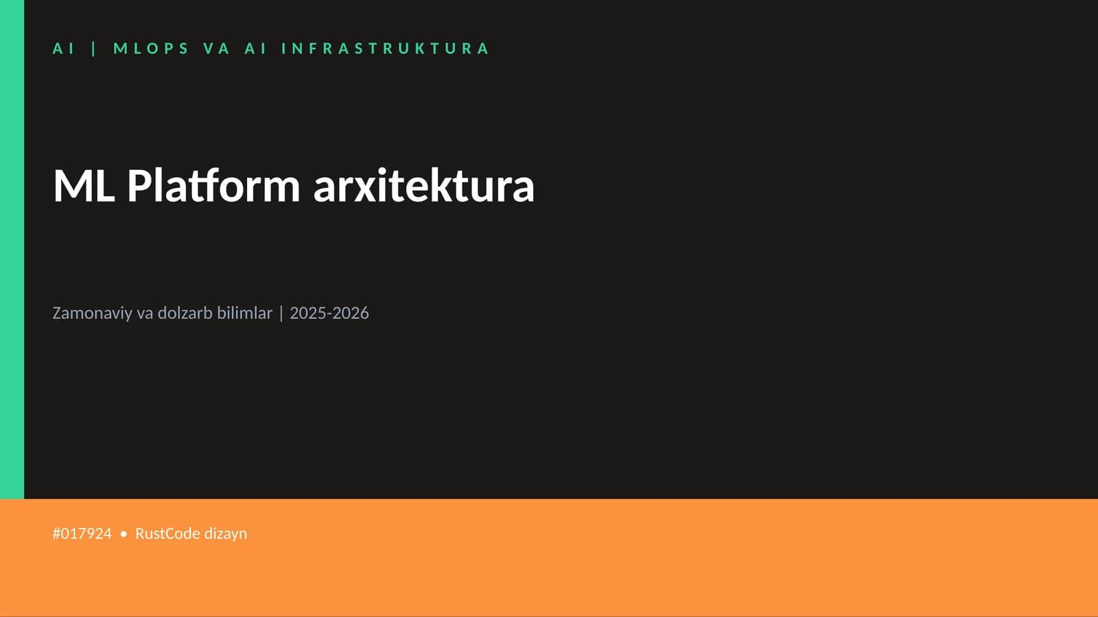 ML Platform arxitektura