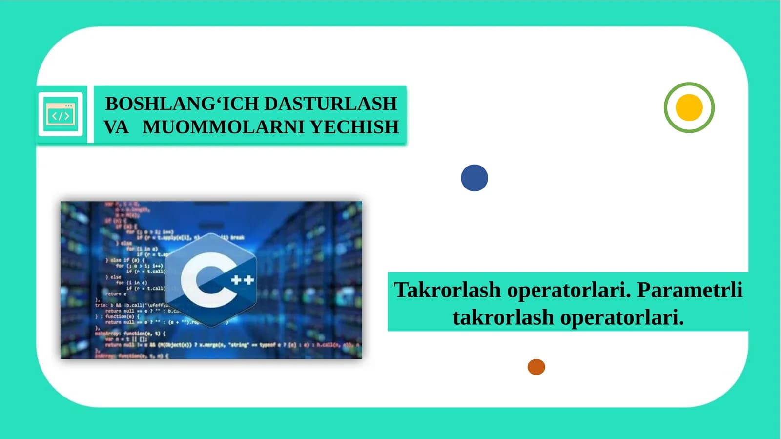 Parametrli sikl operatori