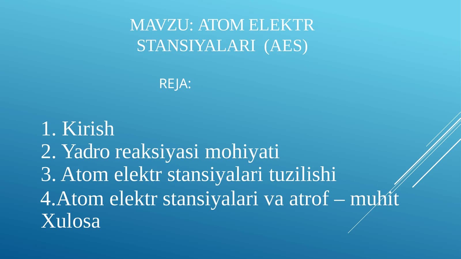 Atom Elektr Stansiyalari (AES)