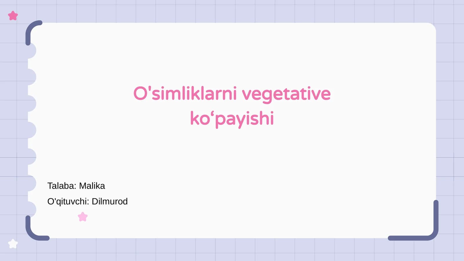 O'simliklarni vegetative ko‘payishi