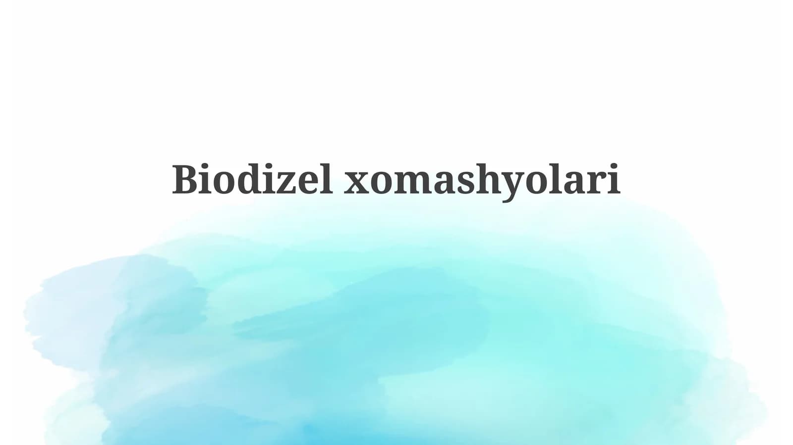 Biodizel xomashyosi