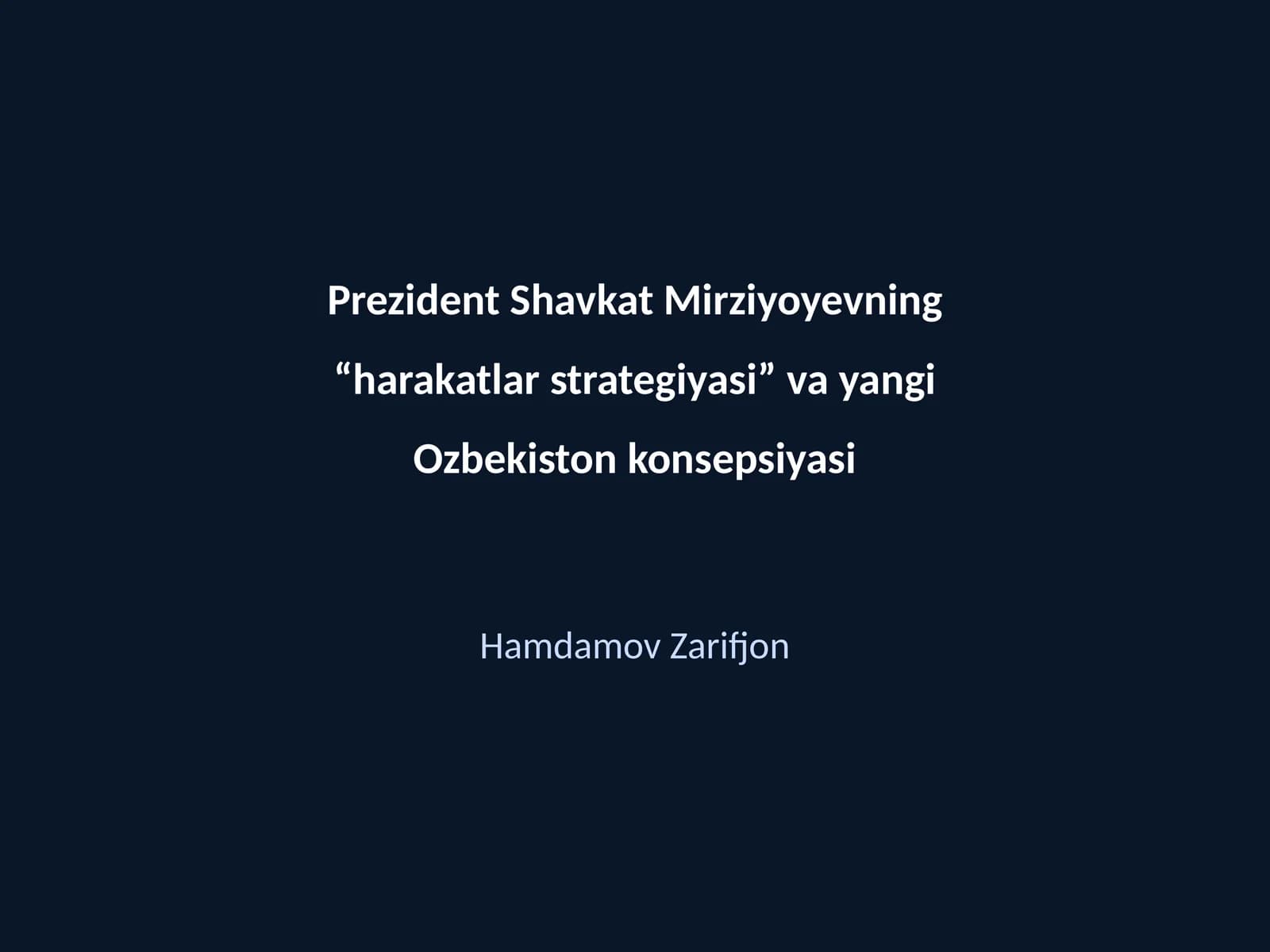 Harakatlar strategiyasi