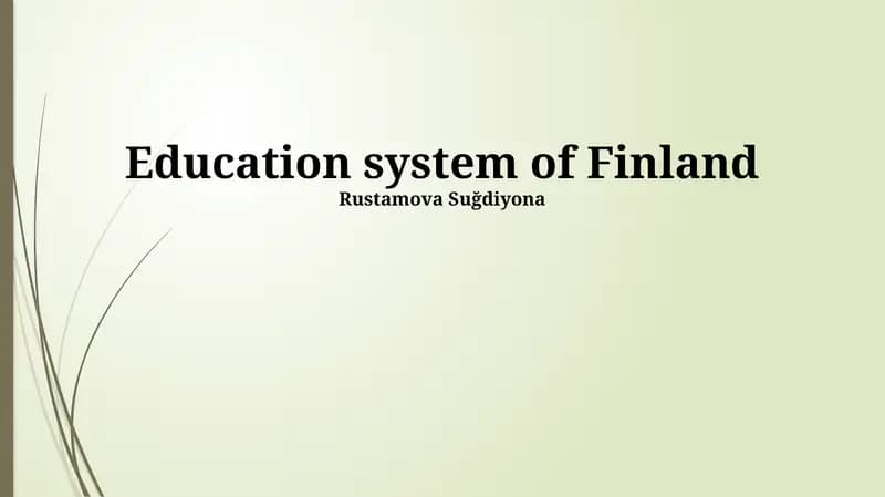 Education system of Finland