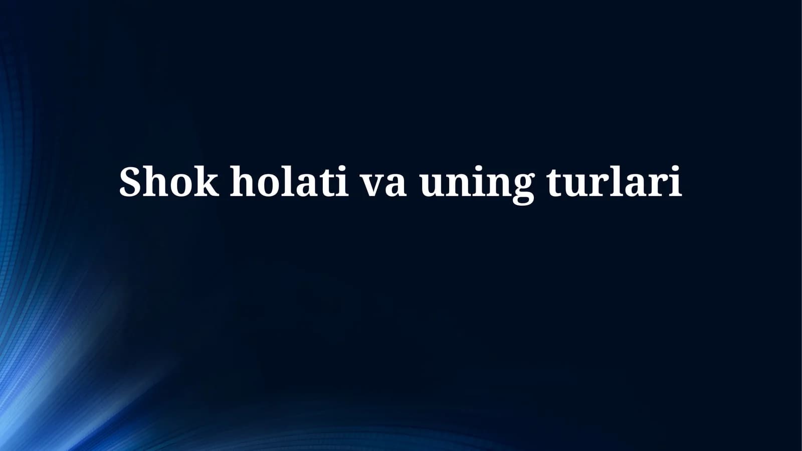 Shok holati vauningturlari