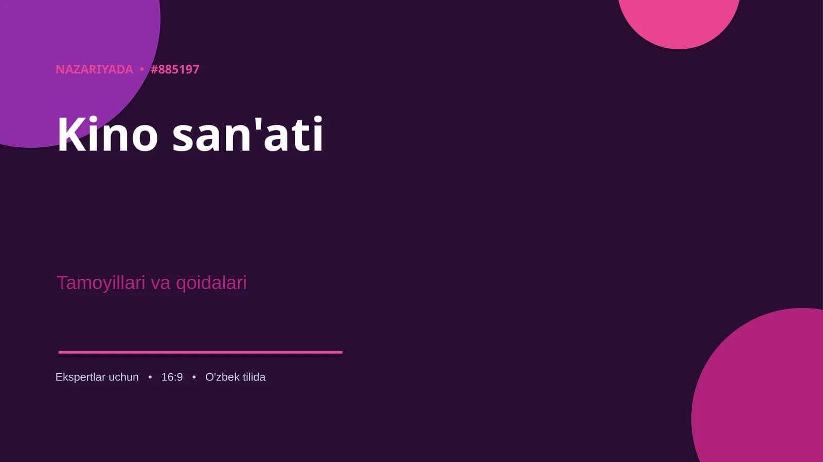 Kino san'ati