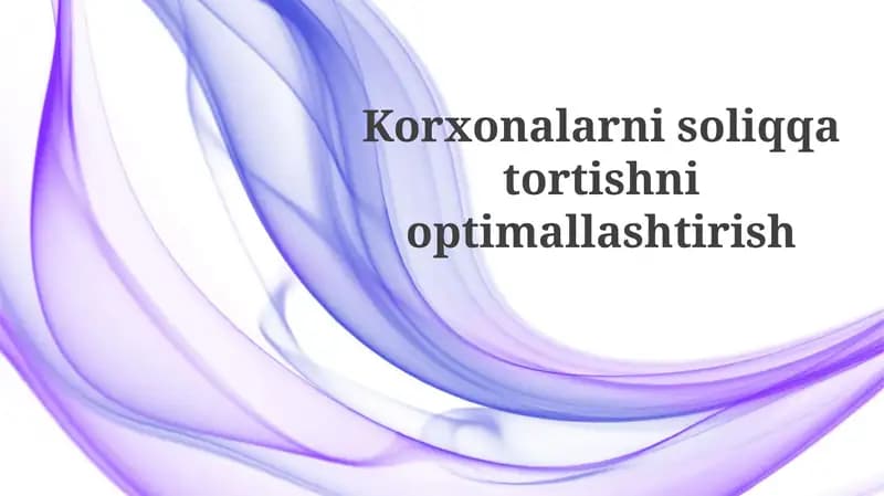 Soliq optimallashtirish