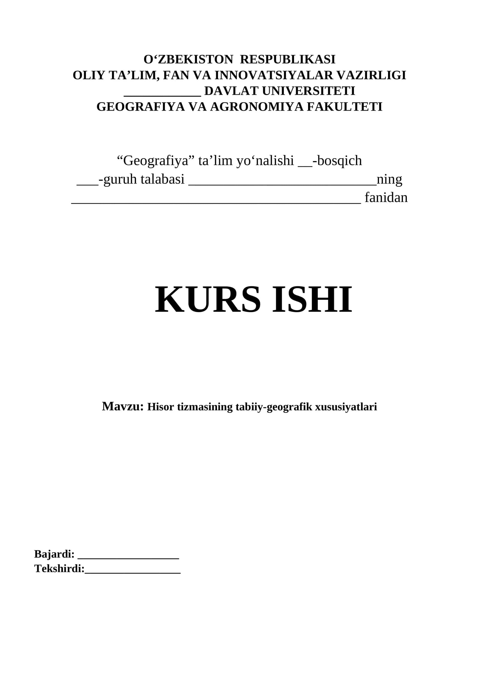Hisor tizmasining tabiiy-geografik xususiyatlari