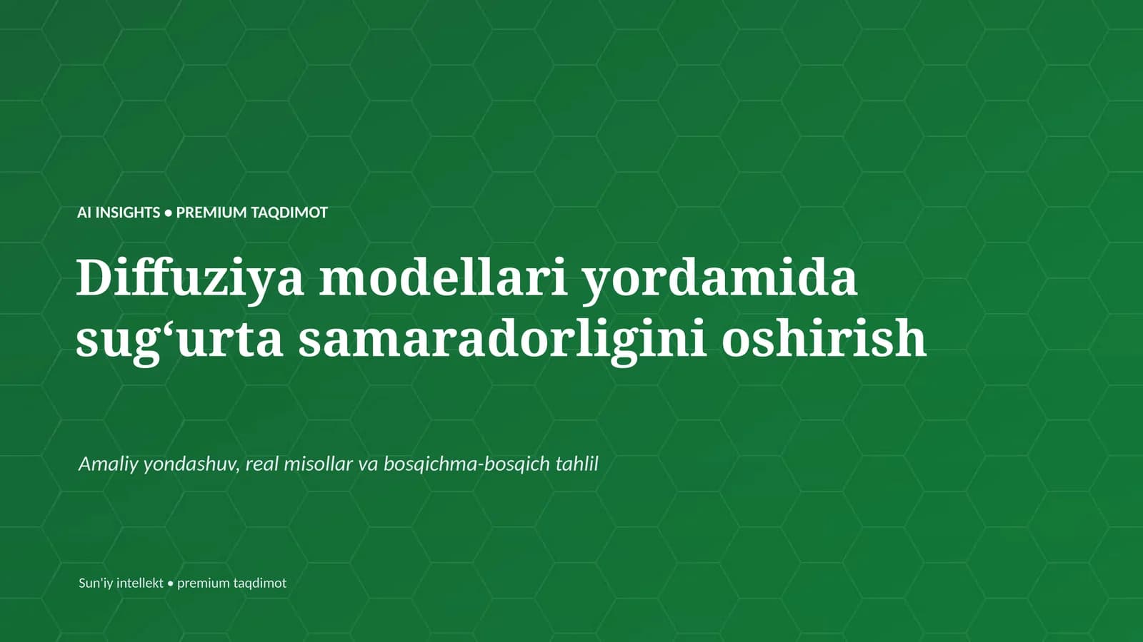 Sun'iy intellekt • premium taqdimot