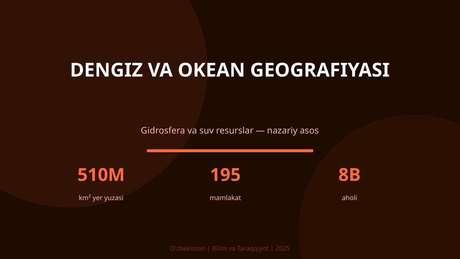 Dengiz va Okean Geografiyasi
