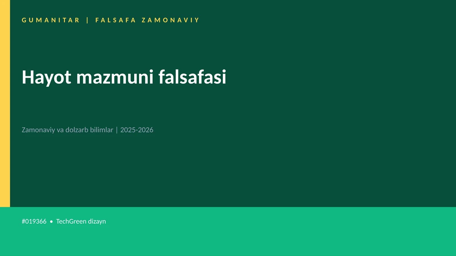 Hayot mazmuni falsafasi