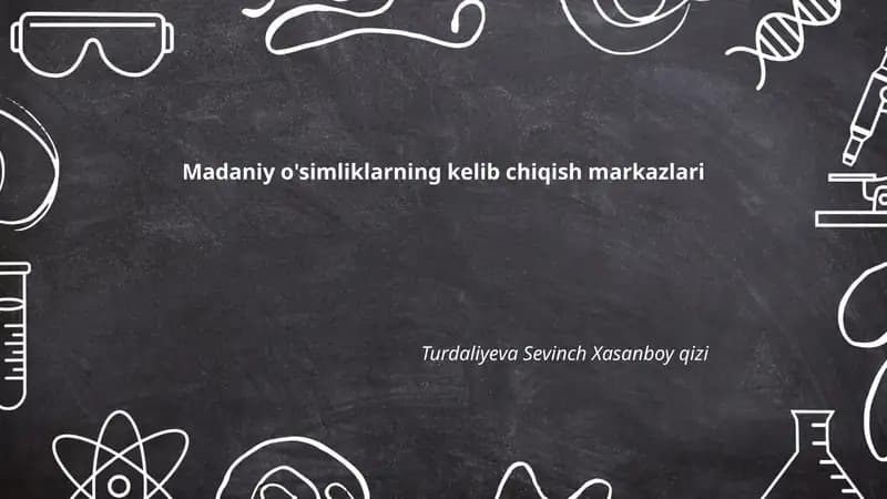 Madaniy o'simliklarning kelib chiqish markazlari