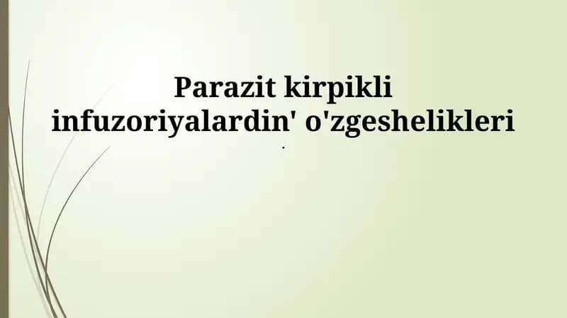 Parazit kirpikli infuzorialar