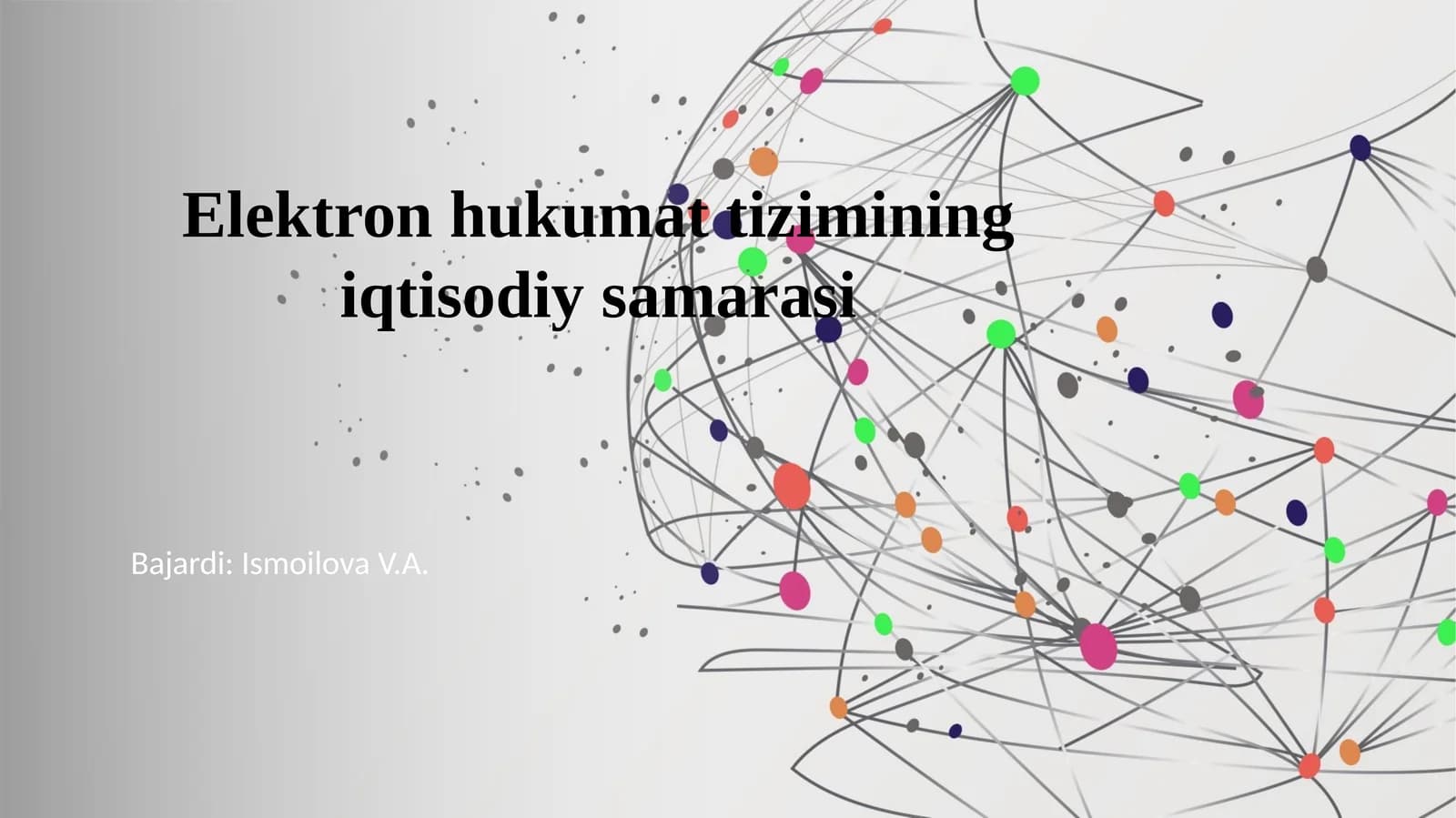 Elektronhukumattiziminingiqtisodiysamarasi