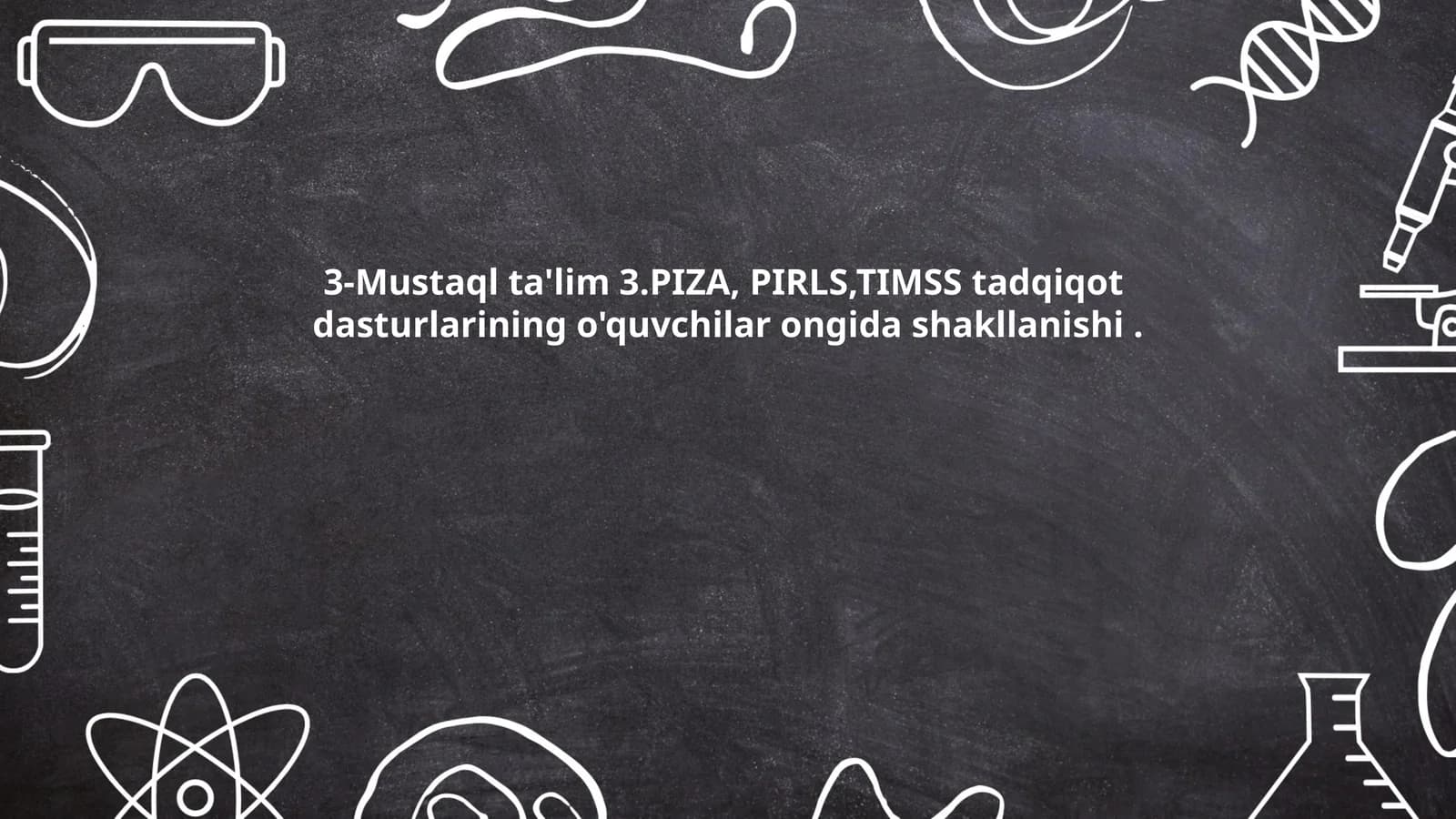Shahrisabiz davlat pedagogikasi O'zbek tili adabiyoti yo'nalishi 3- kurs talabasi Kamariddinova Layloning Xalqlaro baholash fanidan mustaqil ta'lim taqdimot