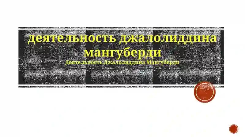 Деятельность Джалолиддина Мангуберди