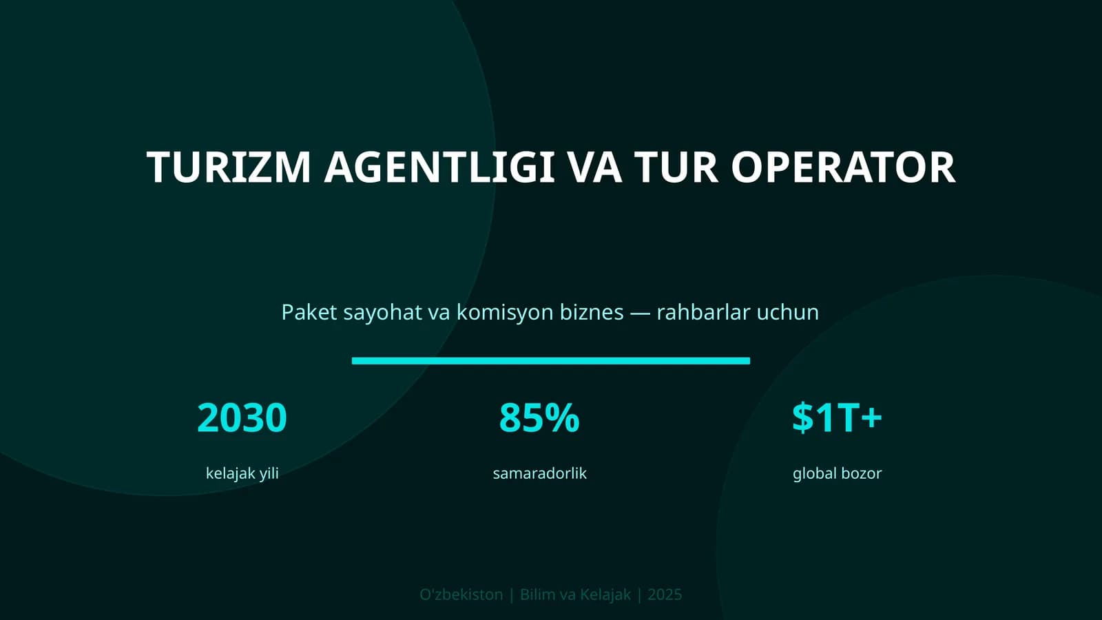 Turizm Agentligi va Tur Operator
