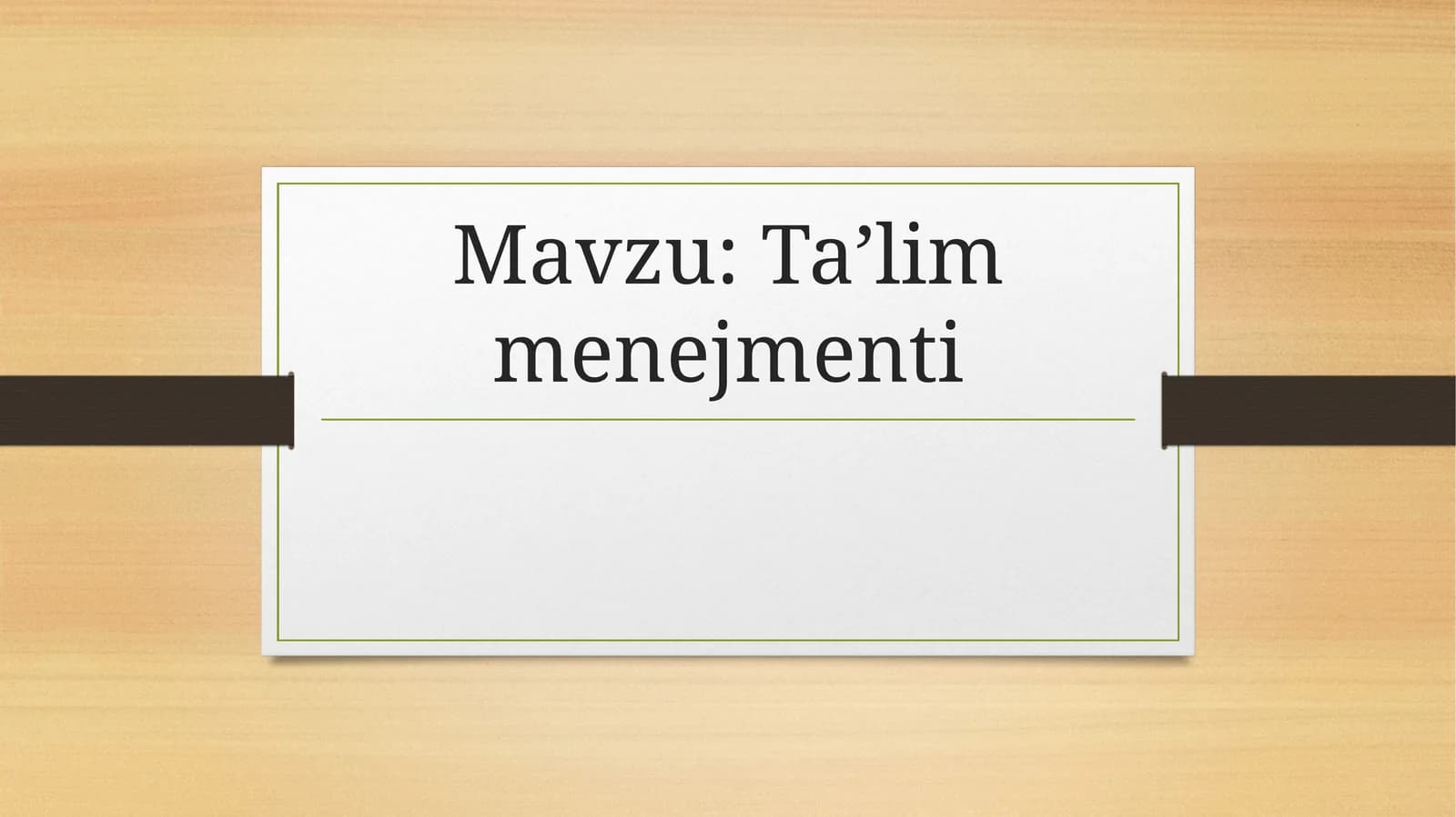 Ta’lim menejmenti
