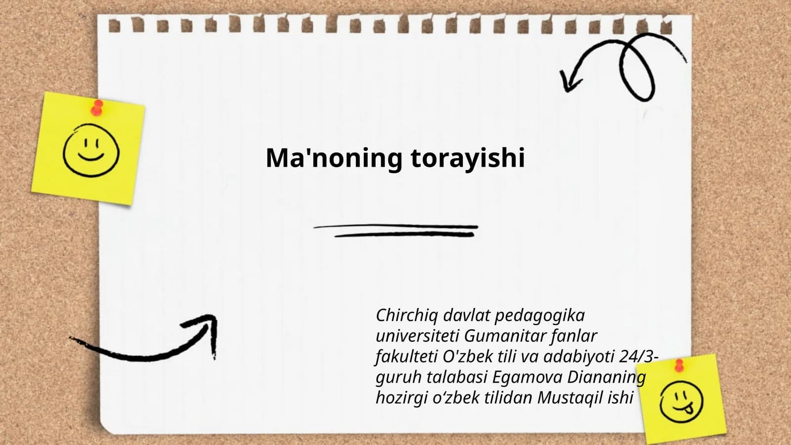 Ma'noning torayishi