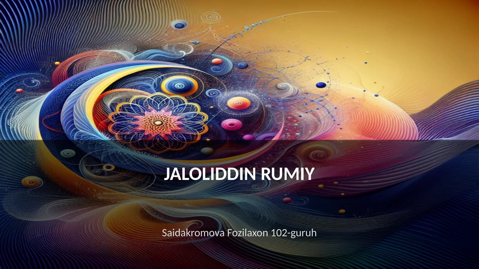 JALOLIDDIN RUMIY