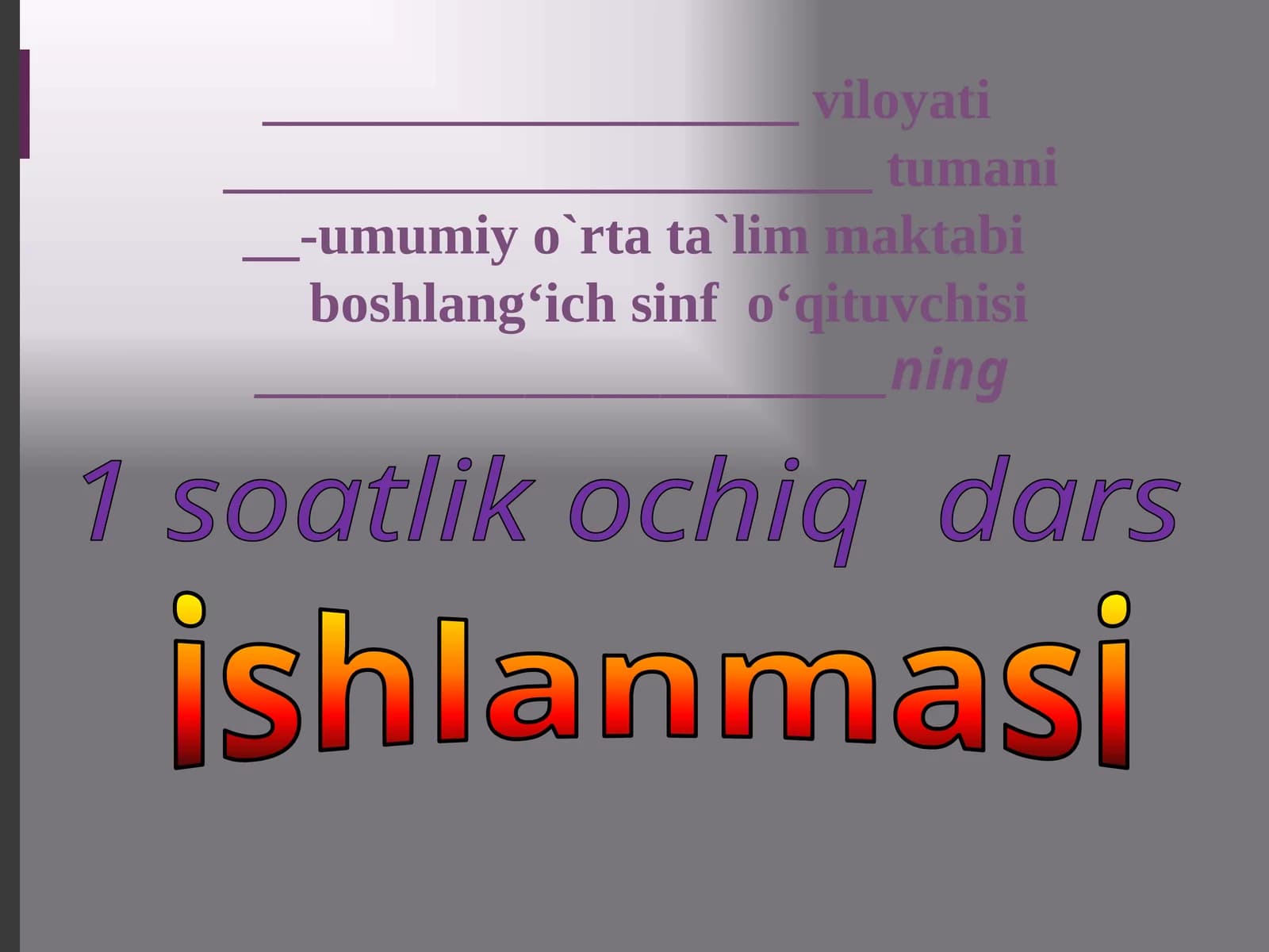 2-sinf tarbiya Jamoat transportida
