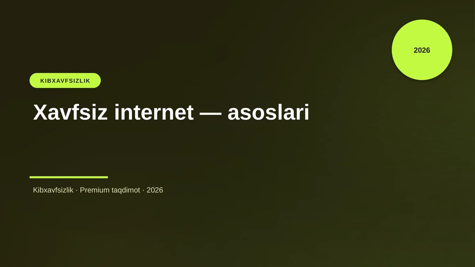 Xavfsiz internet — asoslari