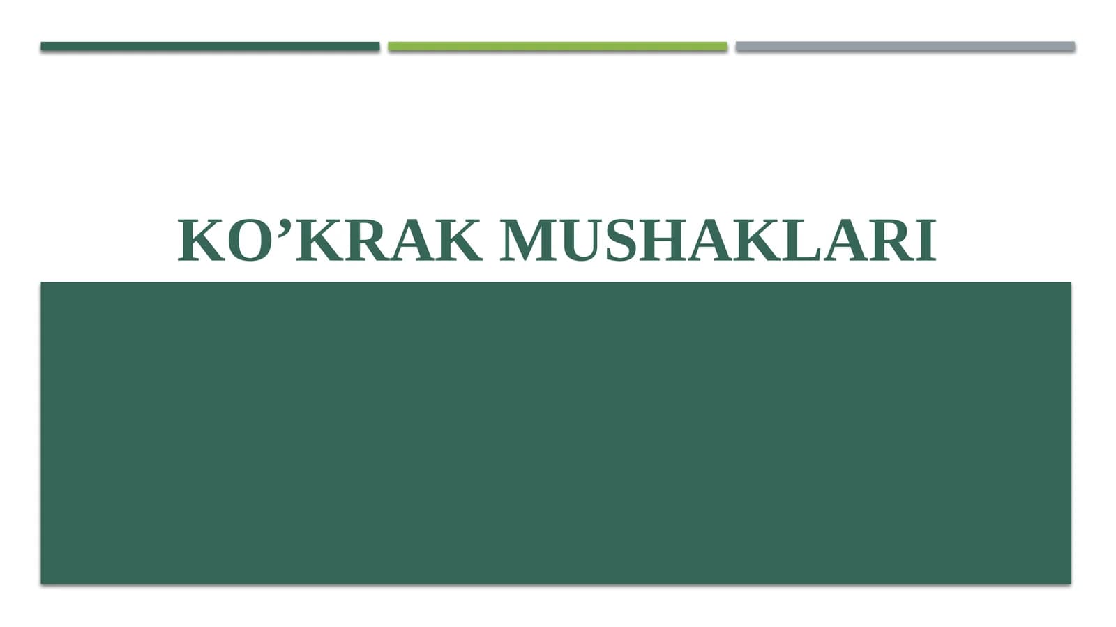 Ko’krak mushaklari