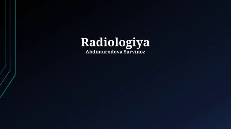 Radiologiya