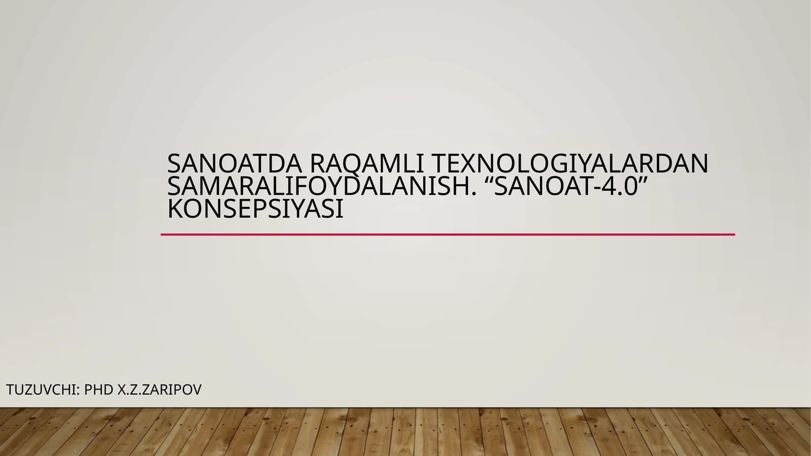 Sanoat-4.0 kontseptsiyasi