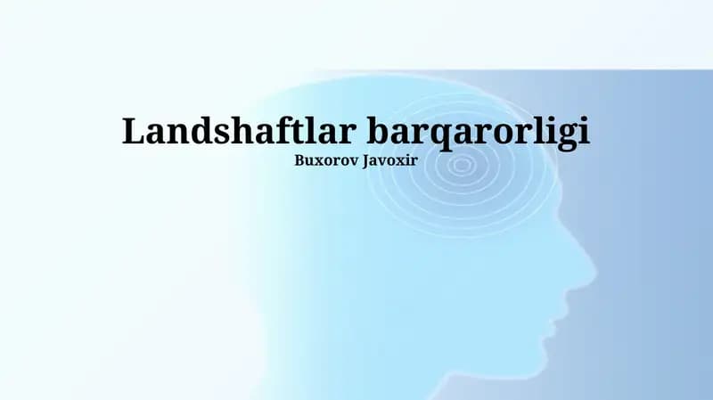 Landshaftlar barqarorligi