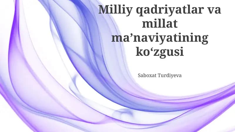 Madaniy merosning saqlanishi va rivojlanishi