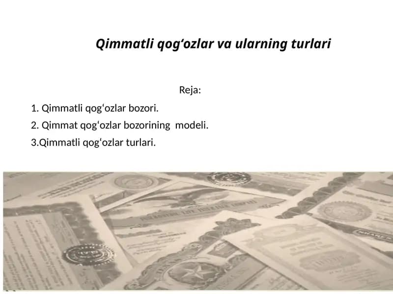 Qimmatli qogʻozlar bozori