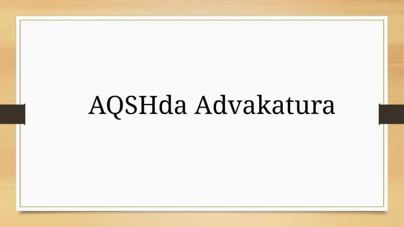AQSHda Advakatura