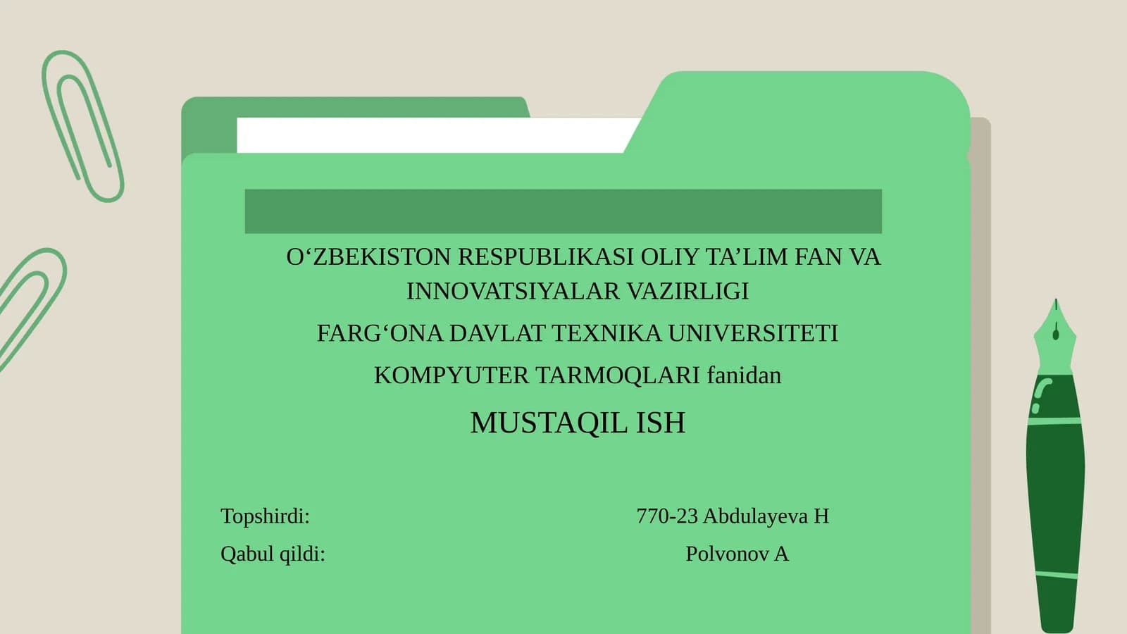 Kompyuter tarmoqlarining asosiy protokollari