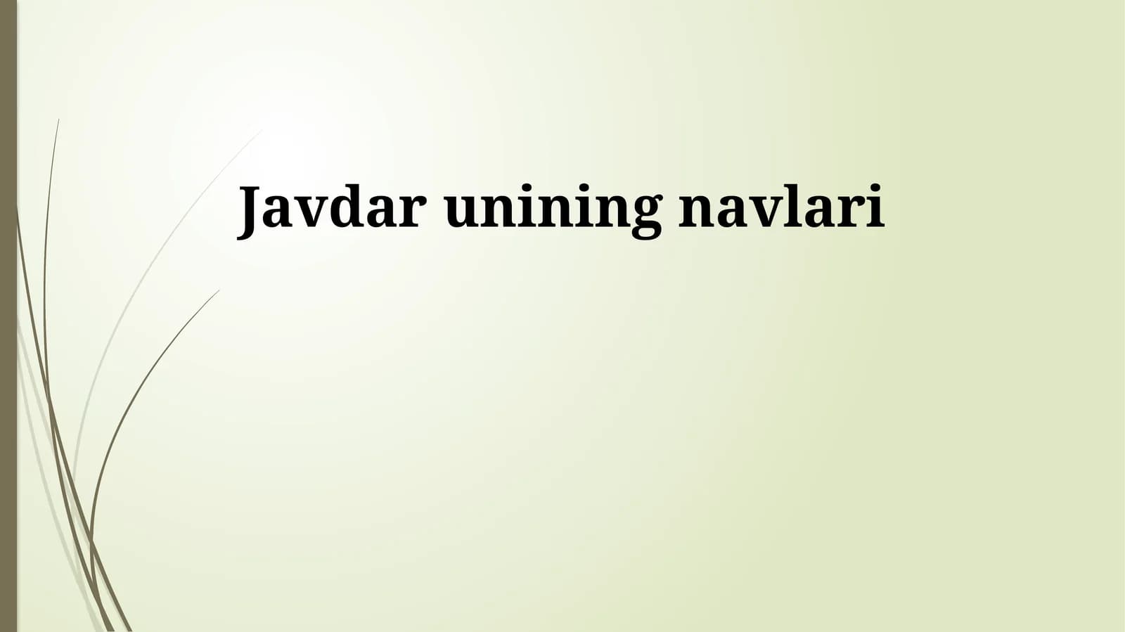 Javdar unining navlari