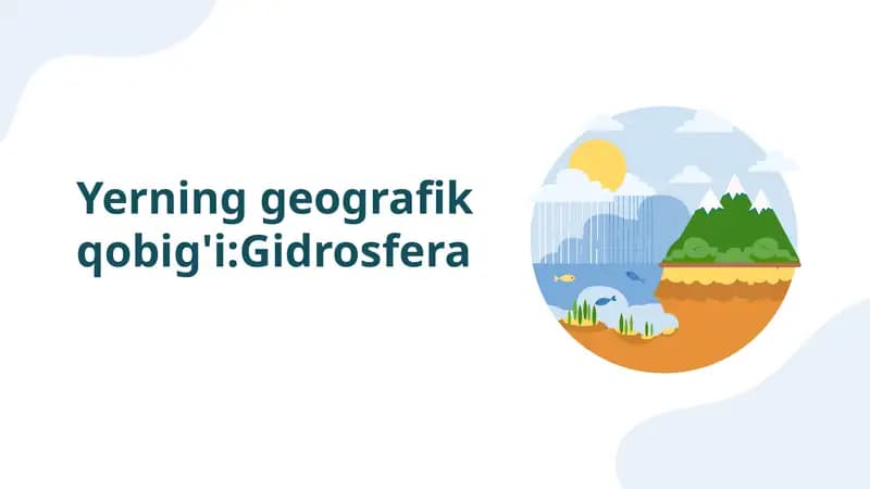 Yerning geografik qobig'i Gidrosfera
