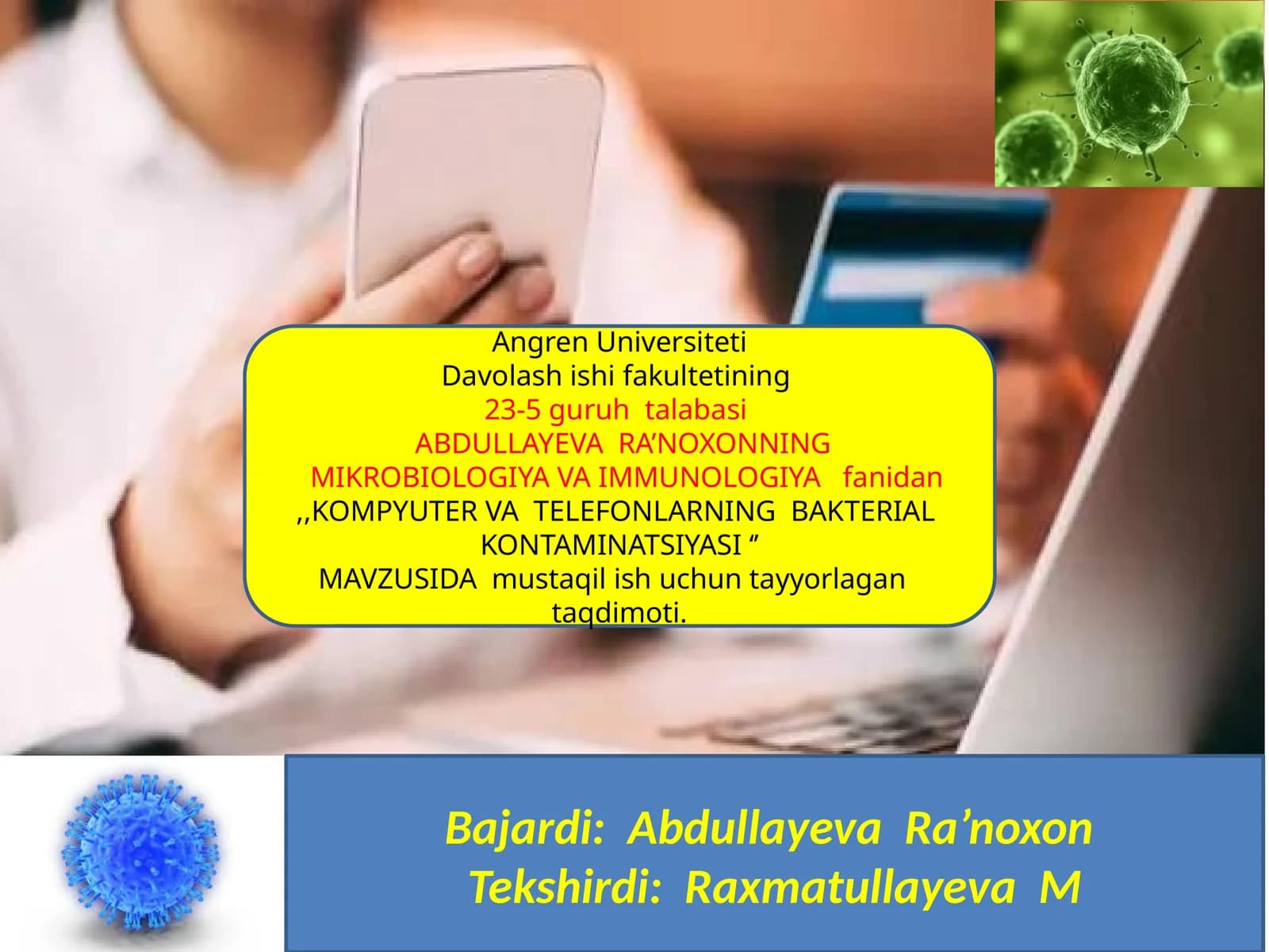 BAKTERIAL KONTAMINATSIYASI