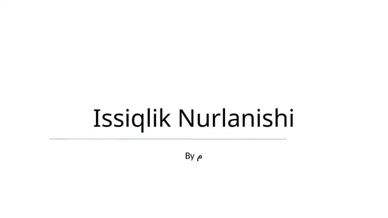 Issiqlik Nurlanishi