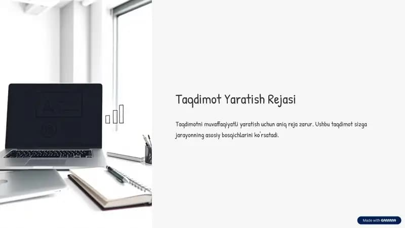 Taqdimot Yaratish Rejasi