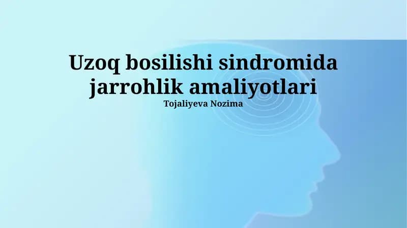 Karpal kanal sindromida jarrohlik amaliyotlari