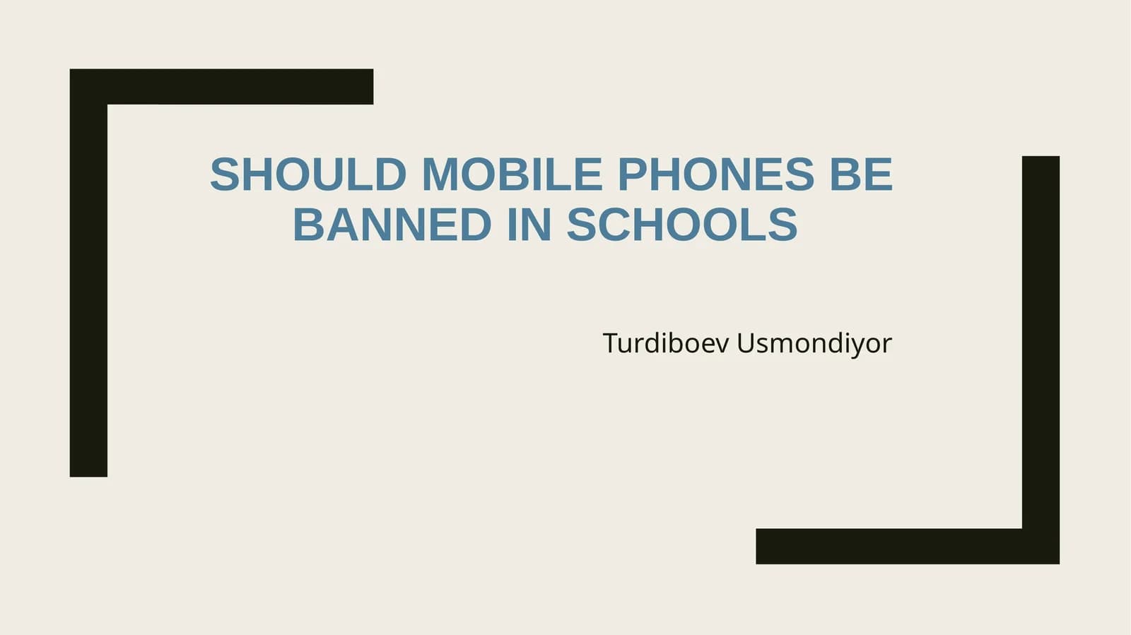 Should mobile phones be banned in schools