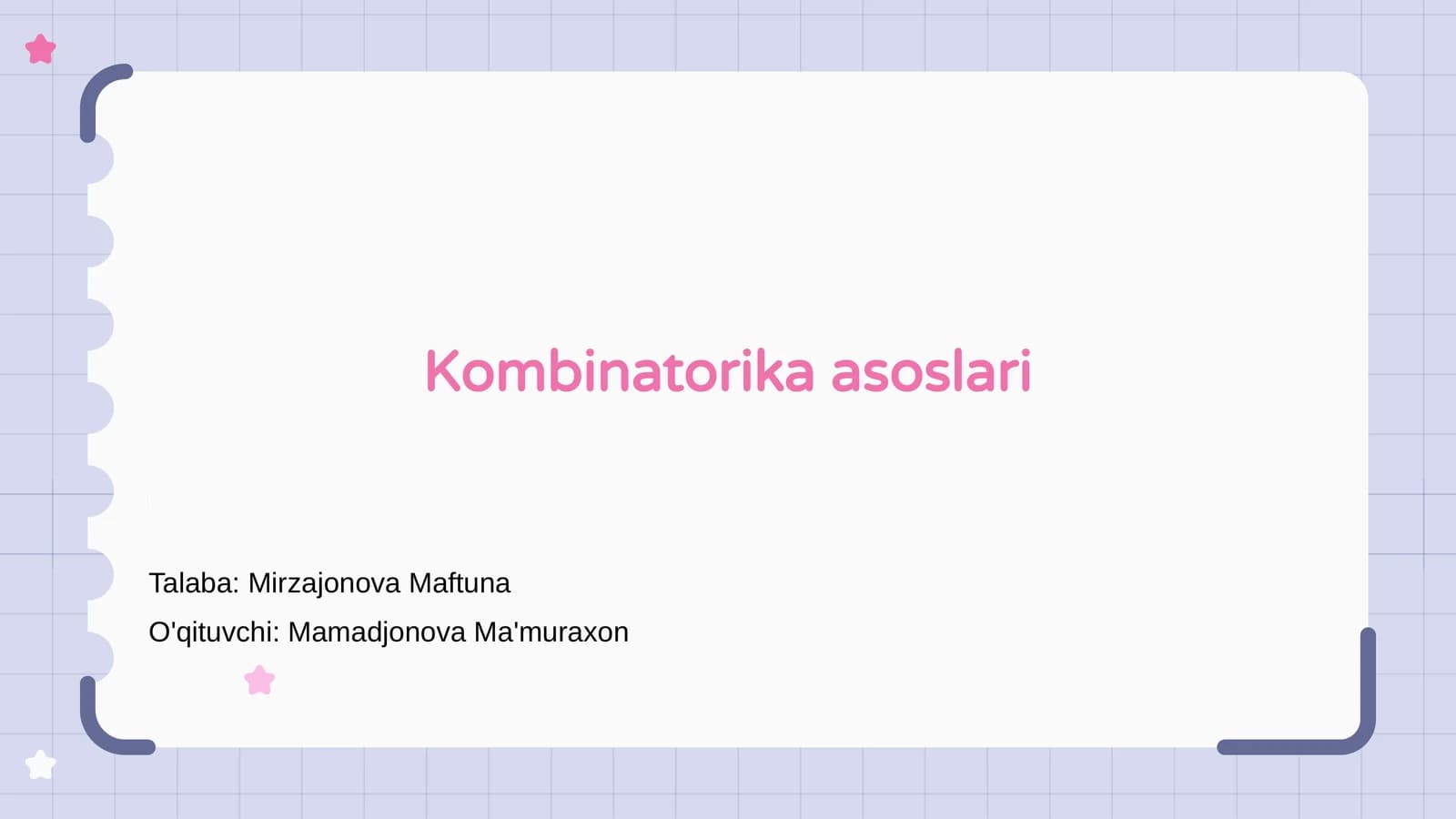 Kombinatorika asoslari