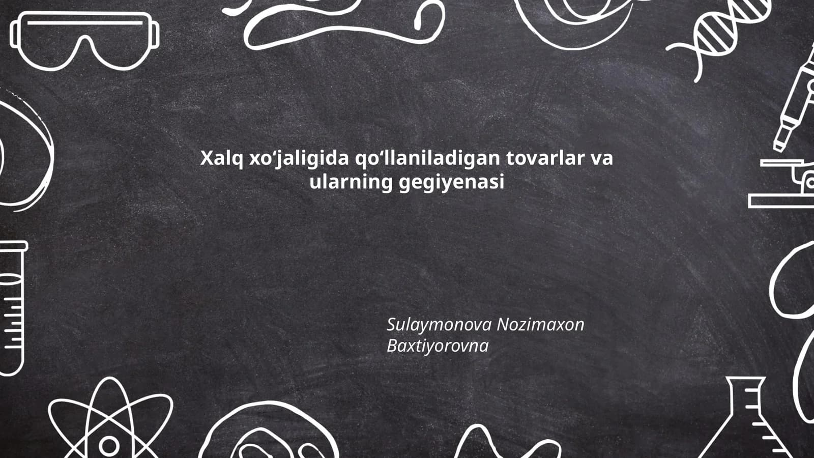 Xalq xo'jaligidagi tovarlar turlari