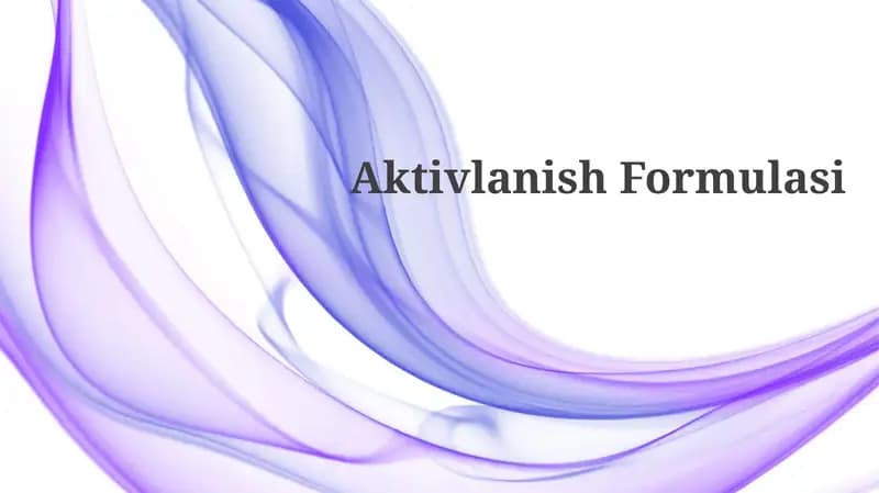 AktivlanishFormulasi