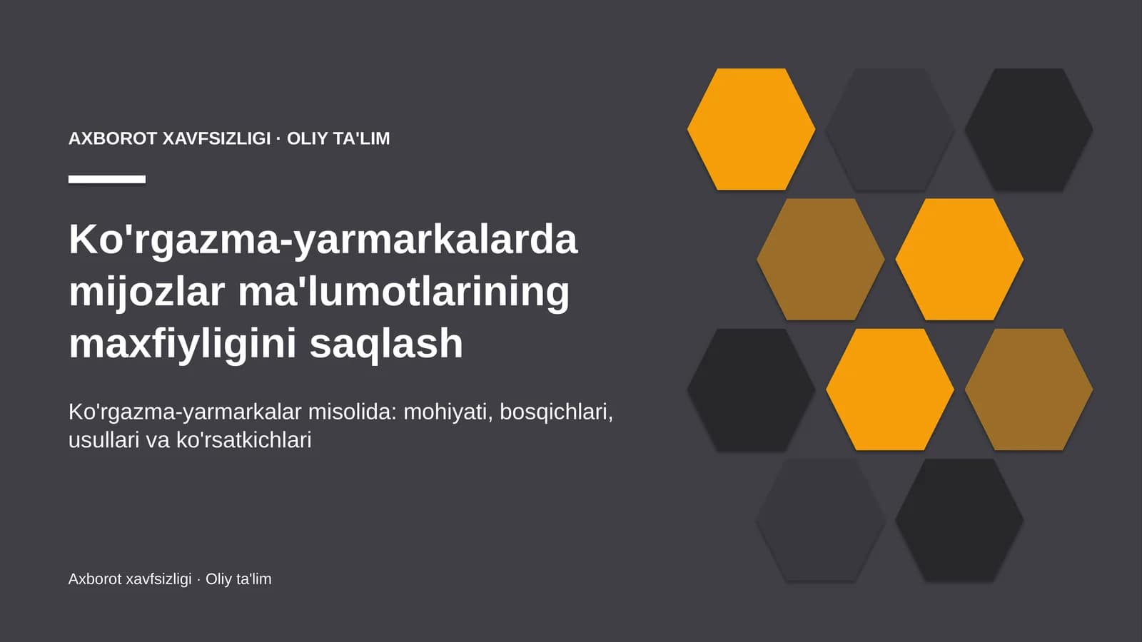 Ko'rgazma-yarmarkalarda mijozlar ma'lumotlarining maxfiyligini saqlash