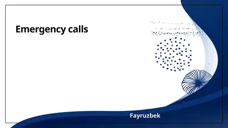 Emergency calls