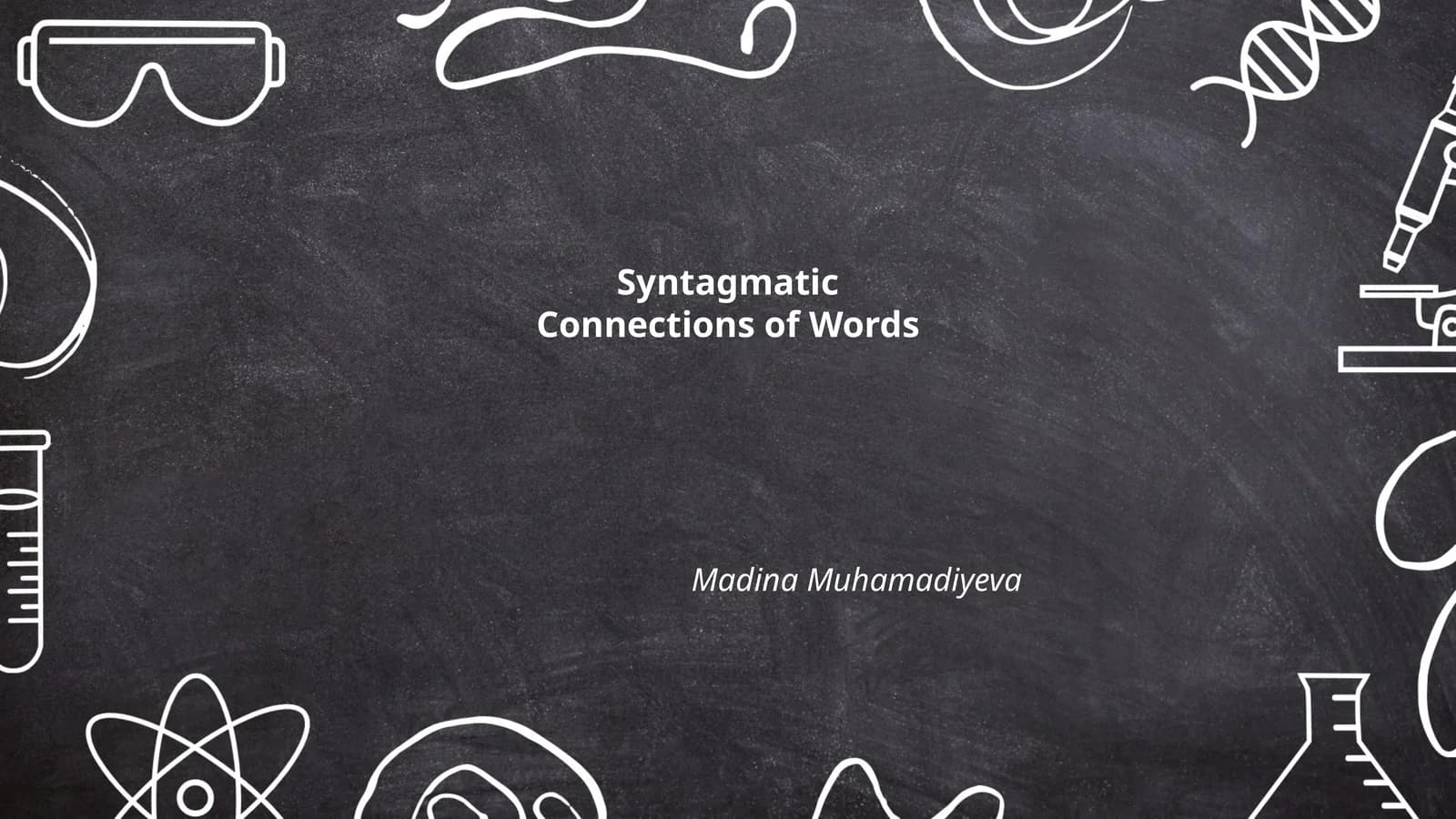 Syntagmatic Connections of Words