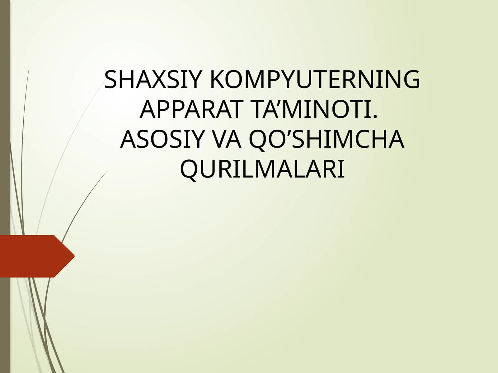 Shaxsiy kompyuterning apparat taʼminoti