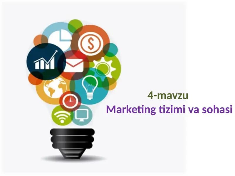 Marketing Tizimi va Sohasi