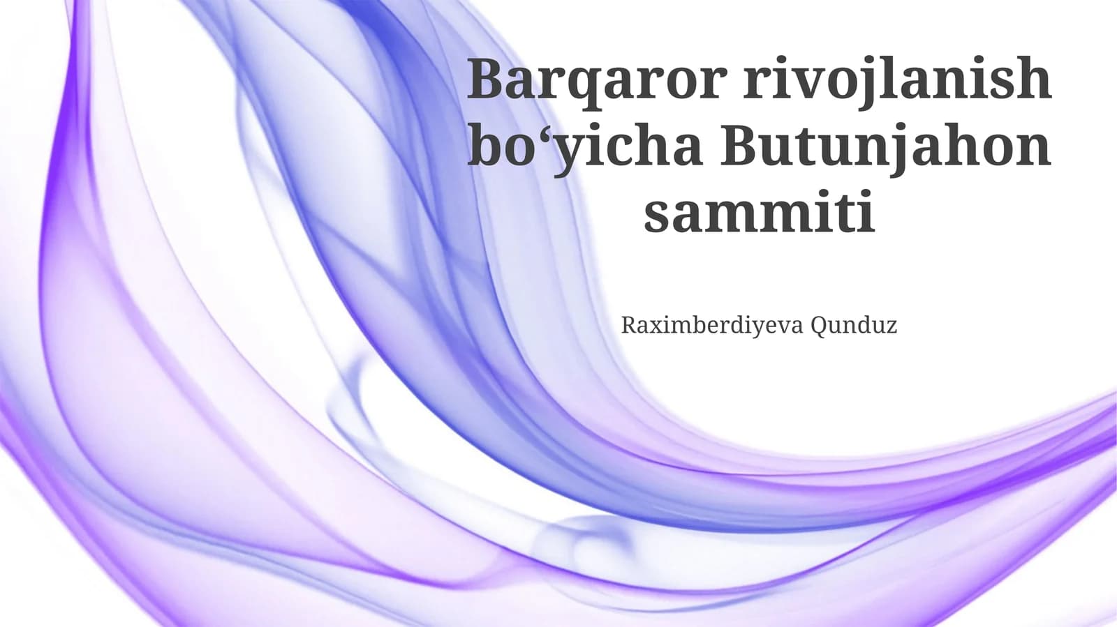 Barqaror rivojlanish boʻyicha Butunjahon sammiti